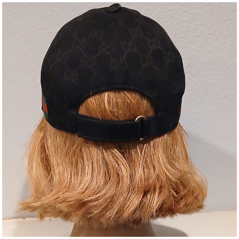 Gucci Black Monogram Baseball Cap Not Sure Of (UDED) AUTHENTICATION - Picture 7 of 12